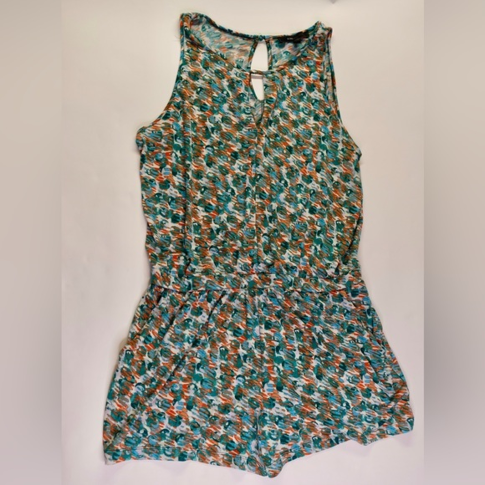 BCBGMAXAZRIA Colorful‎ Romper with Pockets